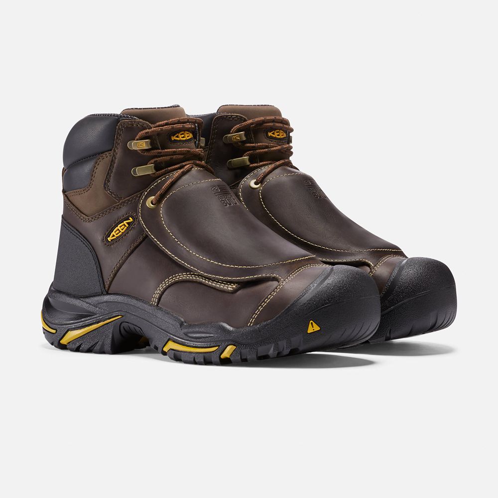 Keen Laarzen Heren Bruin - Mt Vernon 6\" Met (Steel Toe) - 65308-HWCN